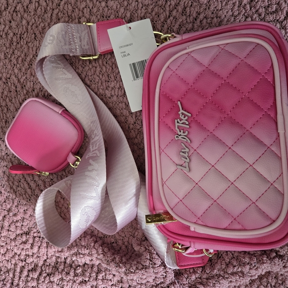 Betsey Johnson Handbags - Betsey Johnson Pink Quilted Crossbody Bag